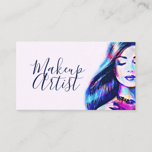 Cartão De Visita Beauty Makeup Artist Hair Salon (Frente)
