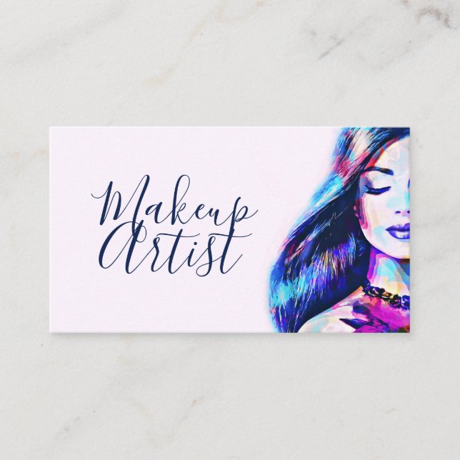 Cartão De Visita Beauty Makeup Artist Hair Salon (Frente)