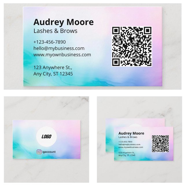 Cartão De Visita Beauty Salon Branding Eyelash (Beauty Salon Branding Eyelash Business Card
)