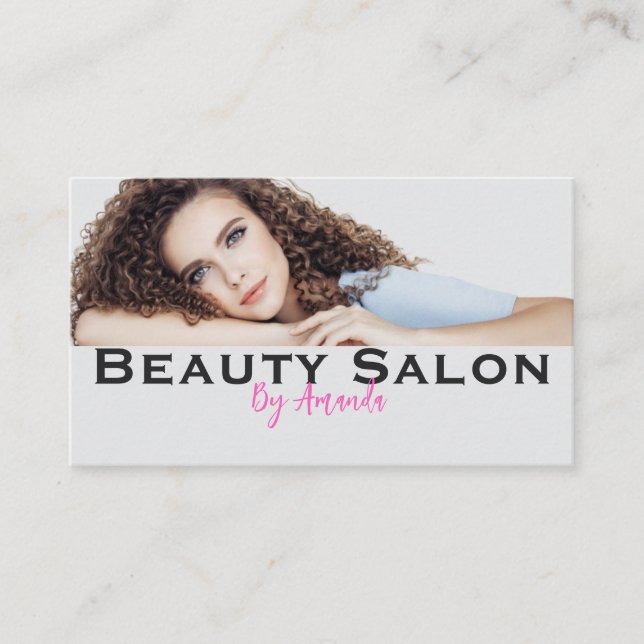 Cartão De Visita  Beauty Salon Business Card (Frente)