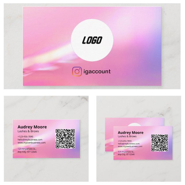 Cartão De Visita Beauty Salon Lashes Brows Minimalista (Beauty Salon Lashes Brows Minimalist Business Card
)