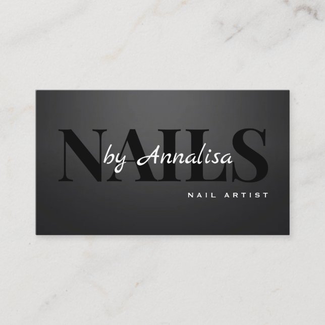 Cartão De Visita Beauty Salon Nails Business Card (Frente)