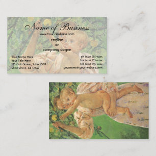 Cartão De Visita Bebê Alcançando uma Maçã por Mary Cassatt