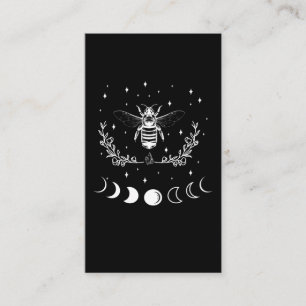 Cartão De Visita Bee Crescent Moon Witchcraft Insetos Góticos Wicc