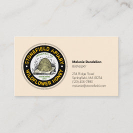 Cartão De Visita Beehive Business Name Antique White