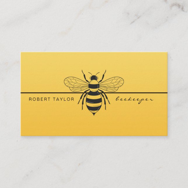 Cartão De Visita Beekeeper Honey Seller Beer Fazenda Farmer Card (Frente)