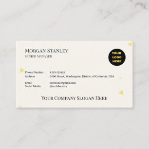 Cartão De Visita Bege Elegante com Relevo em Dourado Minimalista