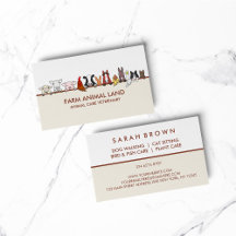 Beige Terracotta Farm Animais Veterinários