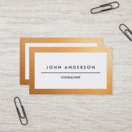 Cartão De Visita Beira Dourado, clássico, simples, frente e verso