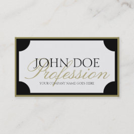 Cartão De Visita Beira Dourado de YourJobTitle W/B/roteiro