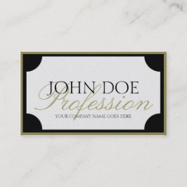 Cartão De Visita Beira Dourado de YourJobTitle W/B/roteiro