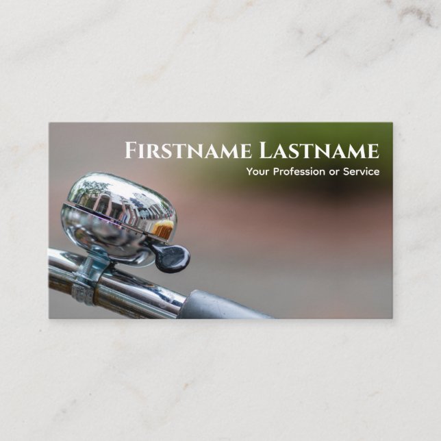 Cartão De Visita Bela de bicicleta com cromo brilhante para Comprad (Frente)