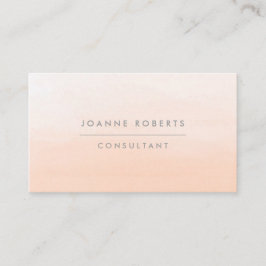 Cartão De Visita Bela ou Profissional Laranja de Pêssego Moderno