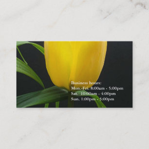 Cartão De Visita Bela profissional de tulipas amarelas