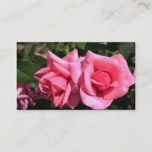 Cartão De Visita belas flores de rosa cor-de-rosa quente perfeitas