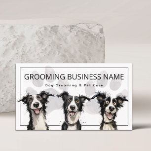 Cartão De Visita Beleza Canine Grooming & Cuidados Divertidos com A