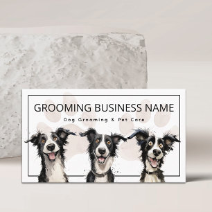 Cartão De Visita Beleza Canine Grooming & Pet Care Diversão Moderno