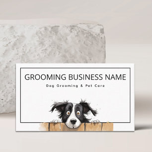 Cartão De Visita Beleza Canine Grooming & Pet Care Divertido Modern