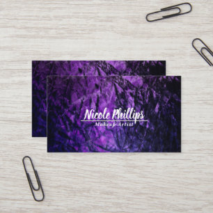 Cartão De Visita Beleza Chic Abstrata Glamour Roxo