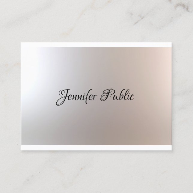 Cartão De Visita Beleza com o Sinal manuscrito Beleza Salon Makeup  (Frente)