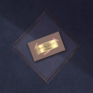 Cartão De Visita Beleza Cosmetologista Seringa Botox B12 QRCode Ros