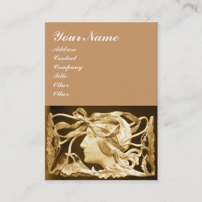 CARTÃO DE VISITA BELEZA DA MULHER ELEGANTE/FLORES DE ARCO MARAVILHO (Frente)