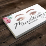 Cartão De Visita Beleza das sobrancelhas Microblading Salon Vintage<br><div class="desc">Coloca Cartões de visitas Florais De Vintage,  A Tipografia Elegante Microbordante.</div>