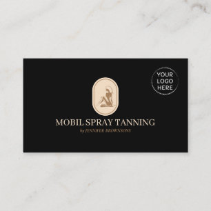 Cartão De Visita Beleza de bronzeado spray preto Cuidados corporais