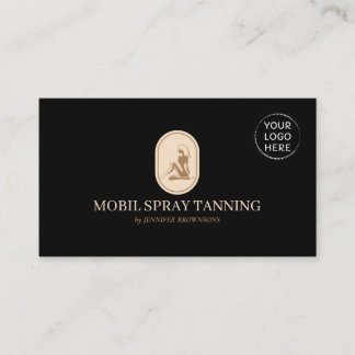 Cartão De Visita Beleza de bronzeado spray preto Cuidados corporais