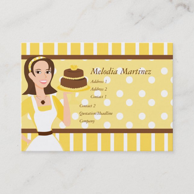 Cartão De Visita Beleza do bolo (Frente)