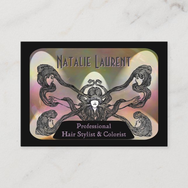 Cartão De Visita Beleza do profissional do cabeleireiro (Frente)