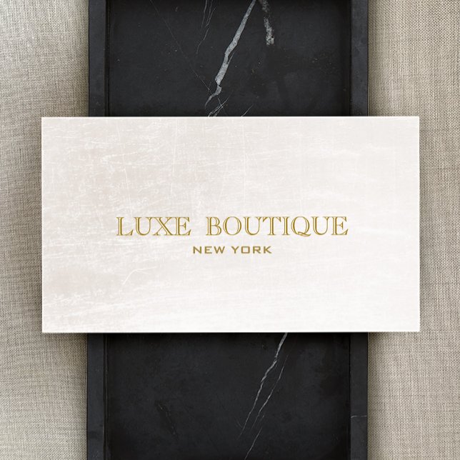 Cartão De Visita Beleza e Moda Branca Simples e Elegante (Criador carregado)