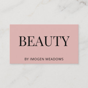 Cartão De Visita Beleza Estheticista Típica Negra Dusty Pink