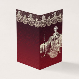 Cartão De Visita Belo chá de senhora