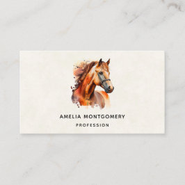 Cartão De Visita Belo Retrato de Cavalo de Sorrel