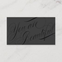 Cartão De Visita Belo Roteiro Cabelo Negro e Salão de Bela