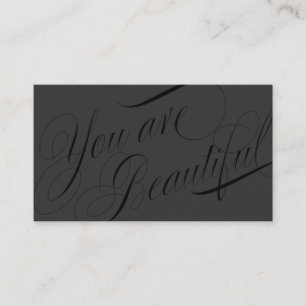 Cartão De Visita Belo Roteiro Cabelo Negro e Salão de Bela