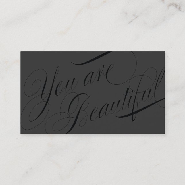 Cartão De Visita Belo Roteiro Cabelo Negro e Salão de Bela (Frente)