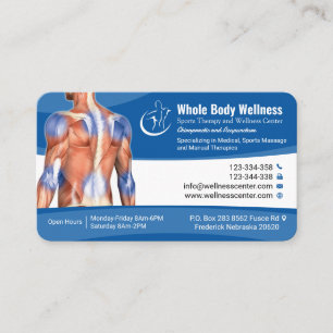 Cartão De Visita Bem-estar, terapia manual, massagem desportiva, me