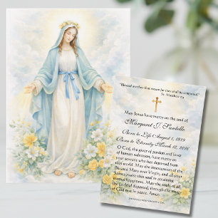 Cartão De Visita Bênção Mãe Maria Memorial Funerário Católico 