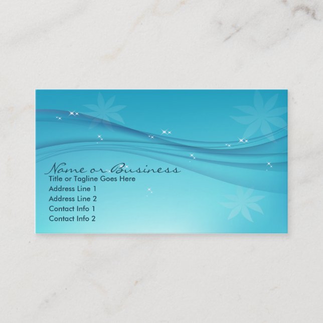 Cartão De Visita benevolência azul (Frente)