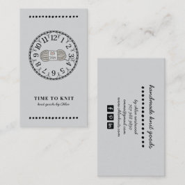 Cartão De Visita Bens de Knit feitos à mão