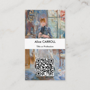 Cartão De Visita Berthe Morisot - Na Sala de Jantar - Código QR