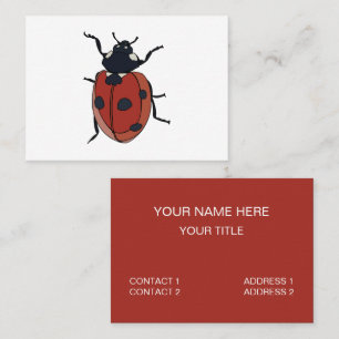 Cartão De Visita Besouros Insetam Besouros Ladybug