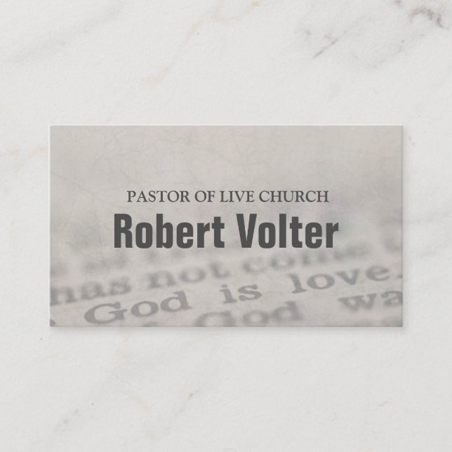 Cartão De Visita Bíblia Religioso-Cristão-Cartão de visita (Frente)