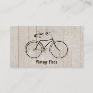 Cartão de Visita Bicicleta Antiga Rústica País