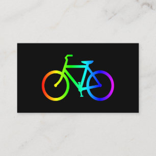 Cartão De Visita Bicicleta Arco-íris com Ombre Brilhante