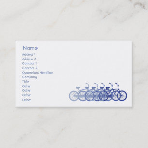 Cartão De Visita Bicicleta azul - negócio