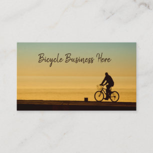 Cartão De Visita Bicicleta de bicicleta no verão