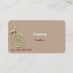 Cartão De Visita Bicicleta Dourado